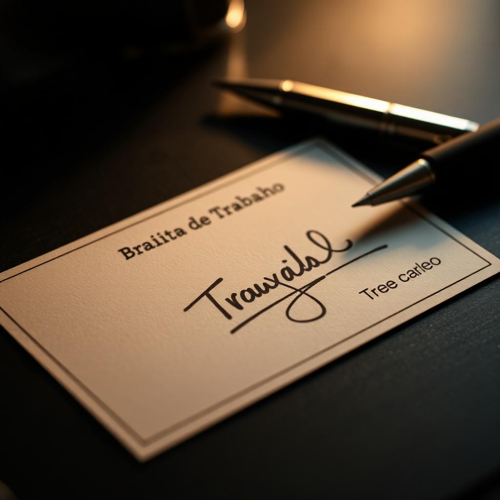 Carteira de Trabalho assinada sobre uma mesa